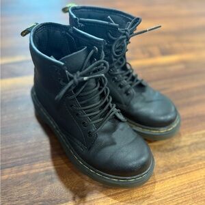 Dr. Martens Black Kids Lace-Up Boots